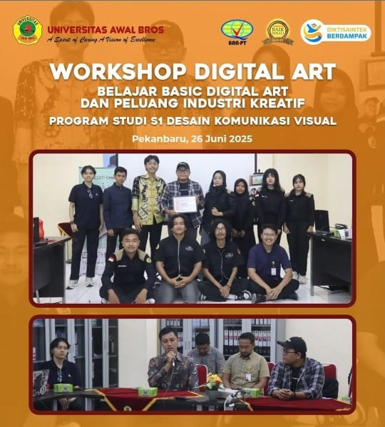 Workshop Digital Art Digelar oleh Prodi DKV FTKE Universitas Awal Bros Bersama Wacom